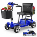 FLYCITY Lightweight Mobility Scooter for Seniors, Foldable Portable Motorized Scooters with Removable Lithium Battery for 28 Miles Travel, 330lb Capacity,  Blue