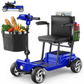 FLYCITY Lightweight Mobility Scooter for Seniors, Foldable Portable Motorized Scooters with Removable Lithium Battery for 15 Miles Travel, 330lb Capacity, Blue
