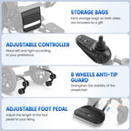 Flycity Electric Wheelchairs for Adults Foldable Lightweight, 15 Miles Travel Range, Max Support 350 LBS, 500W Brushless Motors Power Motorized for Seniors
