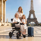 Flycity Electric Wheelchairs for Adults Foldable Lightweight, 15 Miles Travel Range, Max Support 350 LBS, 500W Brushless Motors Power Motorized for Seniors
