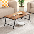 Flycity No Assembly Mini Folding Coffee Table, Leg Latches Portable Sturdy Floor Table Desk for Sitting on The Floor, Low Coffee Table for Living Room, Home, Office, Rustic Brown, 31.5"x15.75"x14.37"