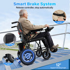 Flycity Electric Wheelchairs for Adults Foldable 36LBS Lightweight, 20 Miles Travel Range, Max Support 300 LBS, 500W Brushless Motors Power Motorized for Seniors