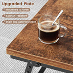 Flycity No Assembly Mini Folding Coffee Table, Leg Latches Portable Sturdy Floor Table Desk for Sitting on The Floor, Low Coffee Table for Living Room, Home, Office, Rustic Brown, 31.5"x15.75"x14.37"