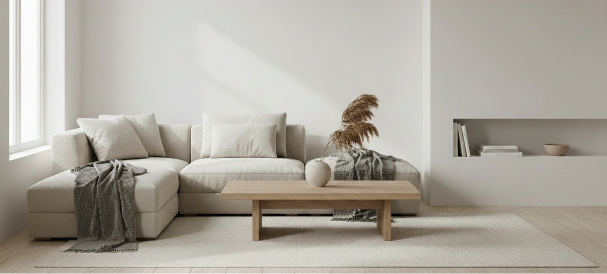 家居极简风格横幅 - 无文字版