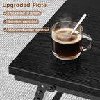 Flycity No Assembly Folding Coffee Table, Leg Latches Portable Sturdy Floor Table Desk for Sitting on The Floor, Low Coffee Table for Living Room, Home, Office, Black, 41.34"x21.65"x15.75"